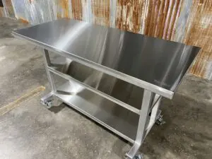 Stainless Steel series worktable from Hawthorne Tables