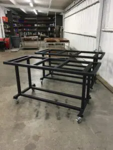 Coated aluminum DIY FRAME version with casters