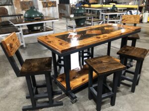 Completed Dining Table on display at the workshop