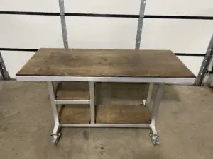 Front view of a Shop Table from Hawthorne Tables