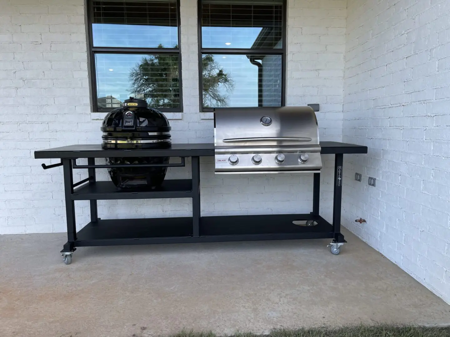 Custom tables built to accommodate Blaze Grills