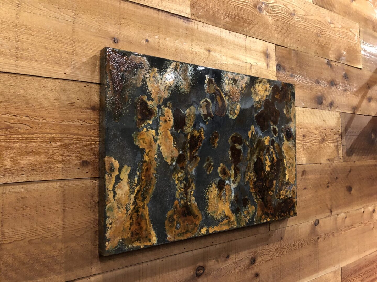 Panoramic view of the Bubbling Rust Wall Art