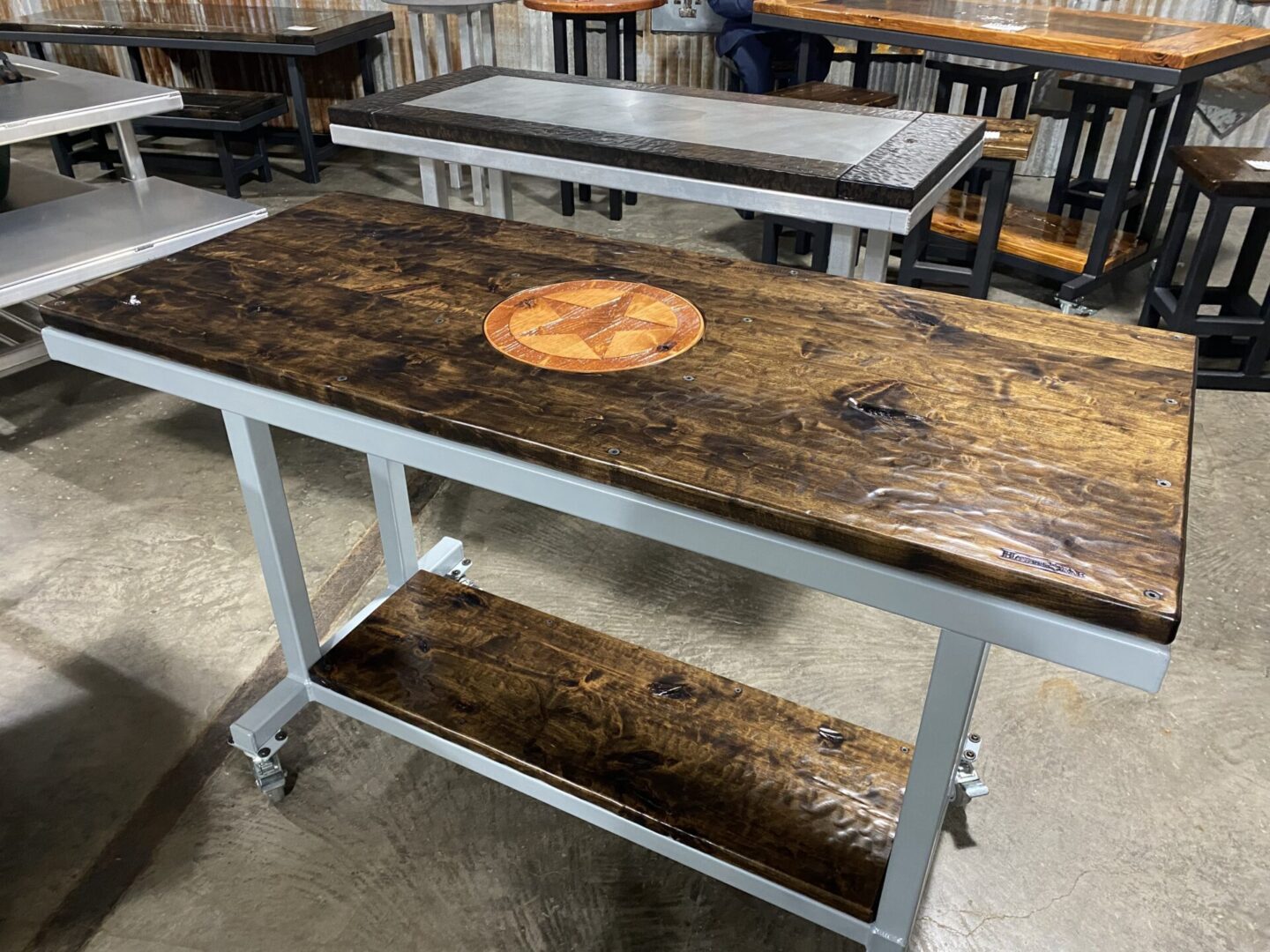Worktable designed for Lone Star Circle Inlay Project
