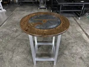 Designer finish has been provided to this Bar Table