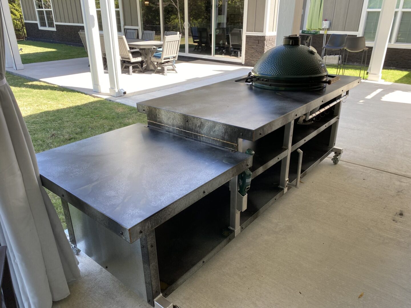 ALL ALUMINUM Green Egg Table by Hawthorne Tables