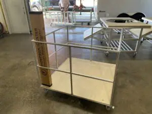 a Custom Mobile Cage Cart by Hawthorne Tables